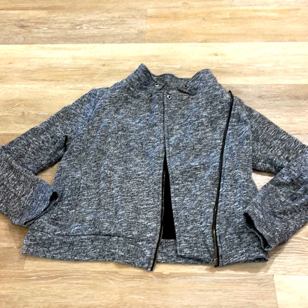 Black and white woman’s jacket